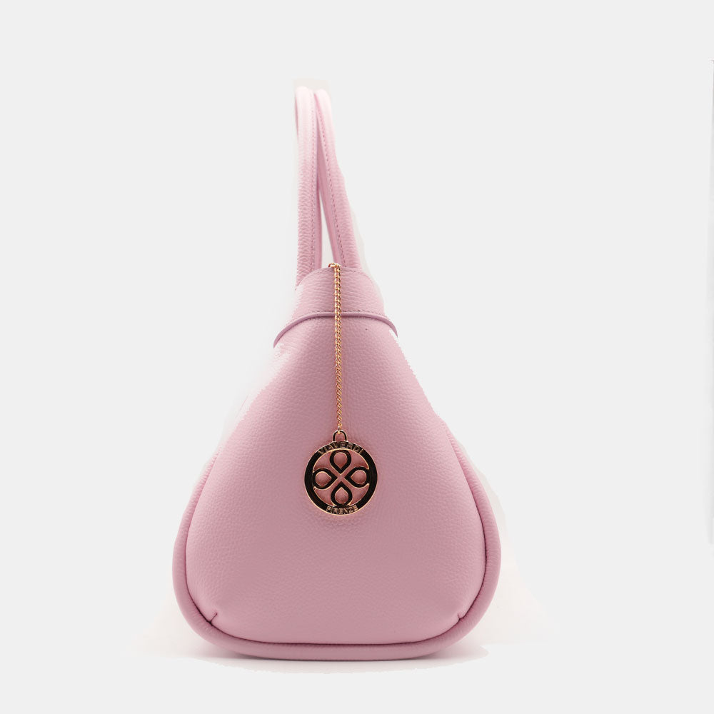 Borsa Donna a Spalla VIAVERDI in Pelle Rosa Made in Italy linea Cortona