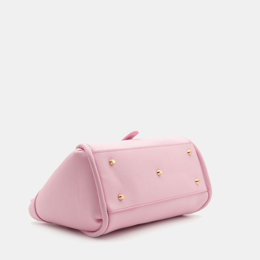 Borsa Donna a Mano VIAVERDI in Pelle Rosa Made in Italy linea Cortona