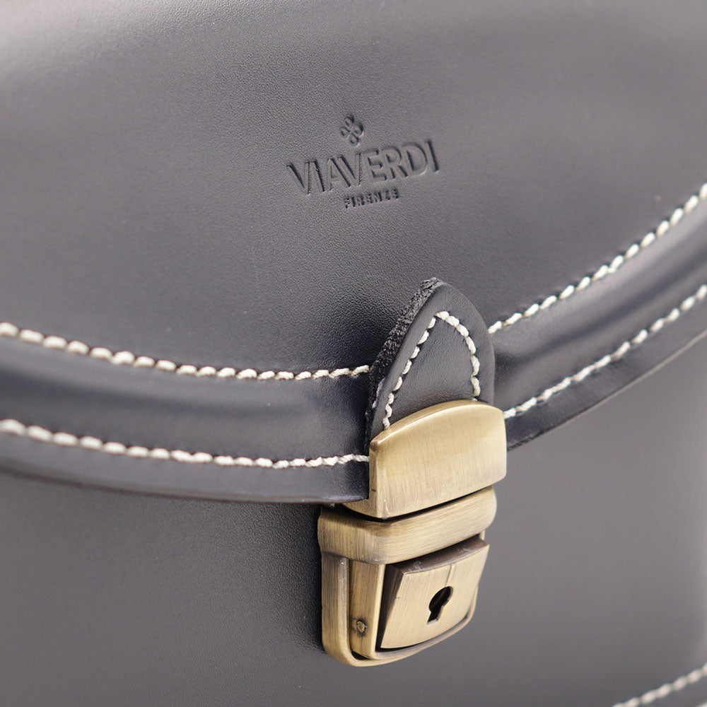 Beauty Uomo VIAVERDI Made in Italy in Pelle Blu