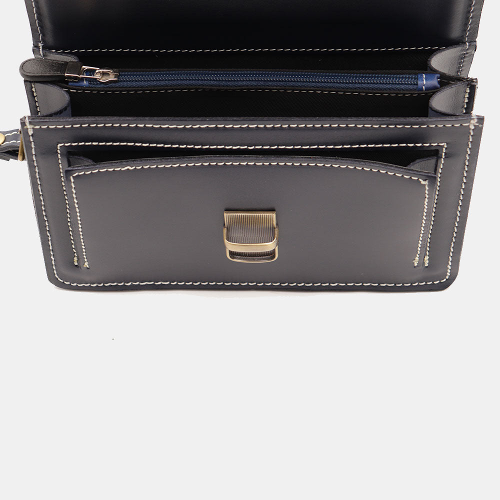 Beauty Uomo VIAVERDI Made in Italy in Pelle Blu