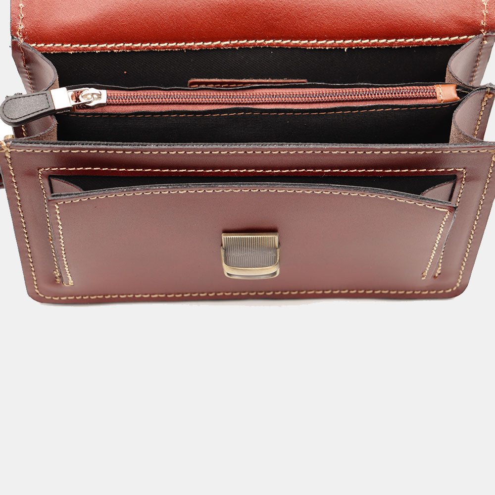 Beauty Uomo VIAVERDI Made in Italy in Pelle Marrone