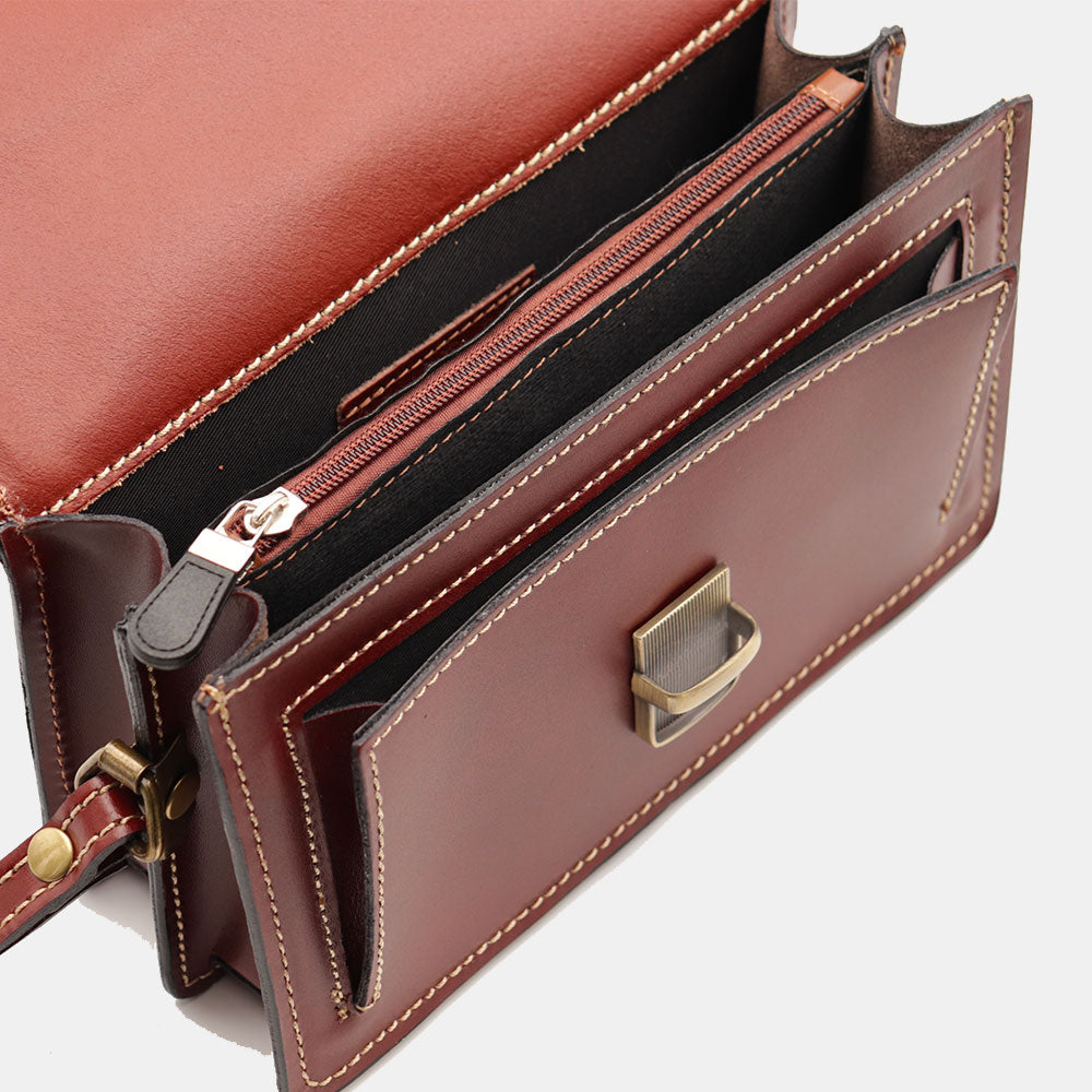 Beauty Uomo VIAVERDI Made in Italy in Pelle Marrone