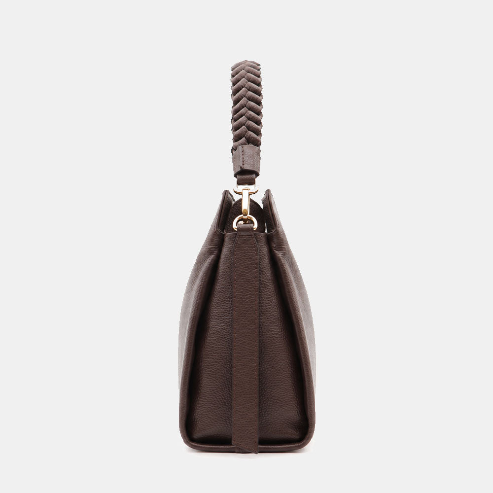 Borsa a Spalla in Pelle Testa di Moro VIAVERDI Made in Italy linea Monteriggioni