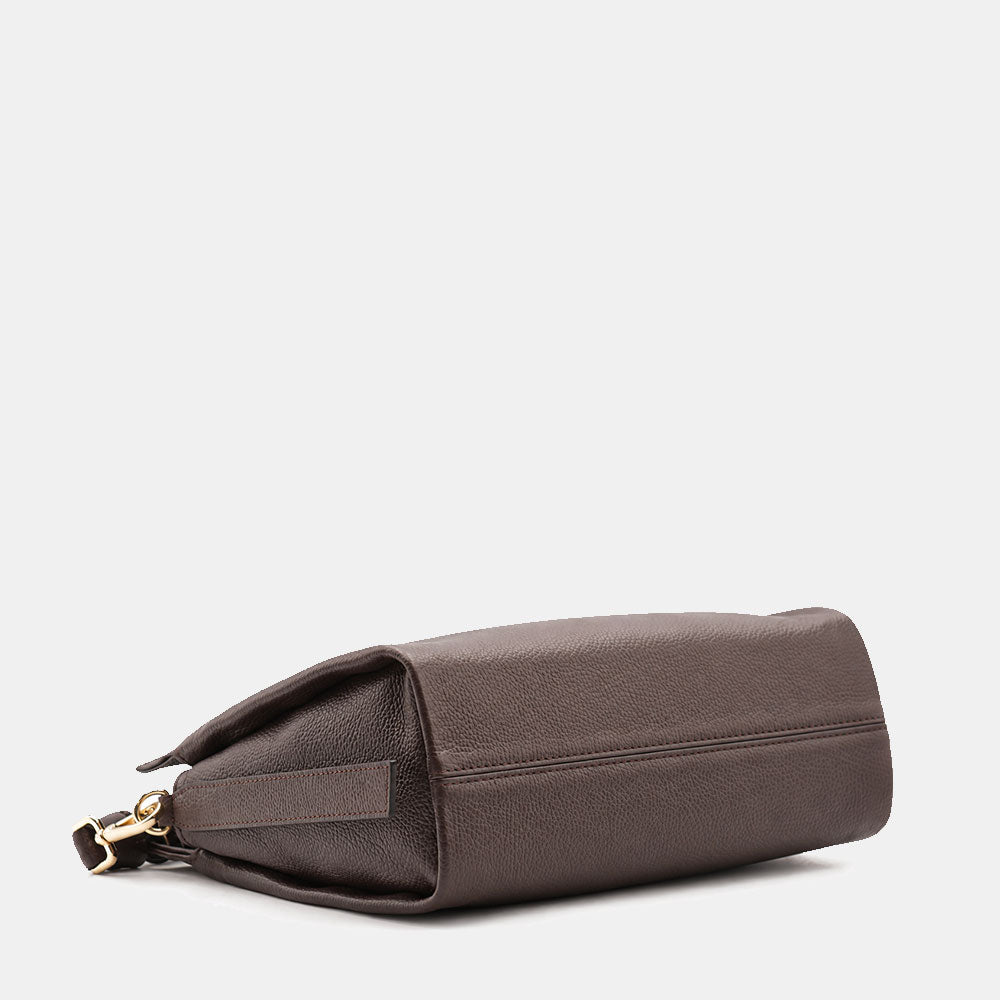 Borsa a Spalla in Pelle Testa di Moro VIAVERDI Made in Italy linea Monteriggioni