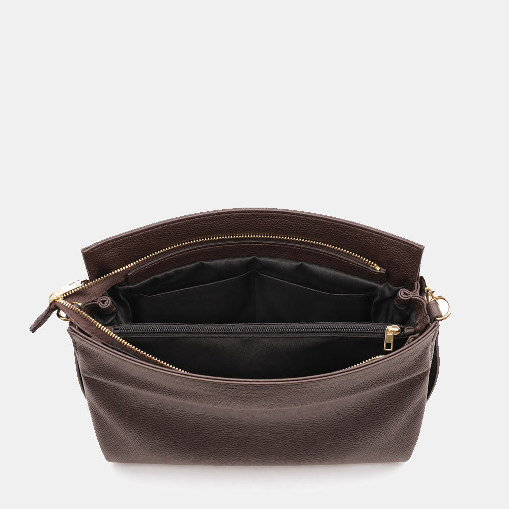 Borsa a Spalla in Pelle Testa di Moro VIAVERDI Made in Italy linea Monteriggioni