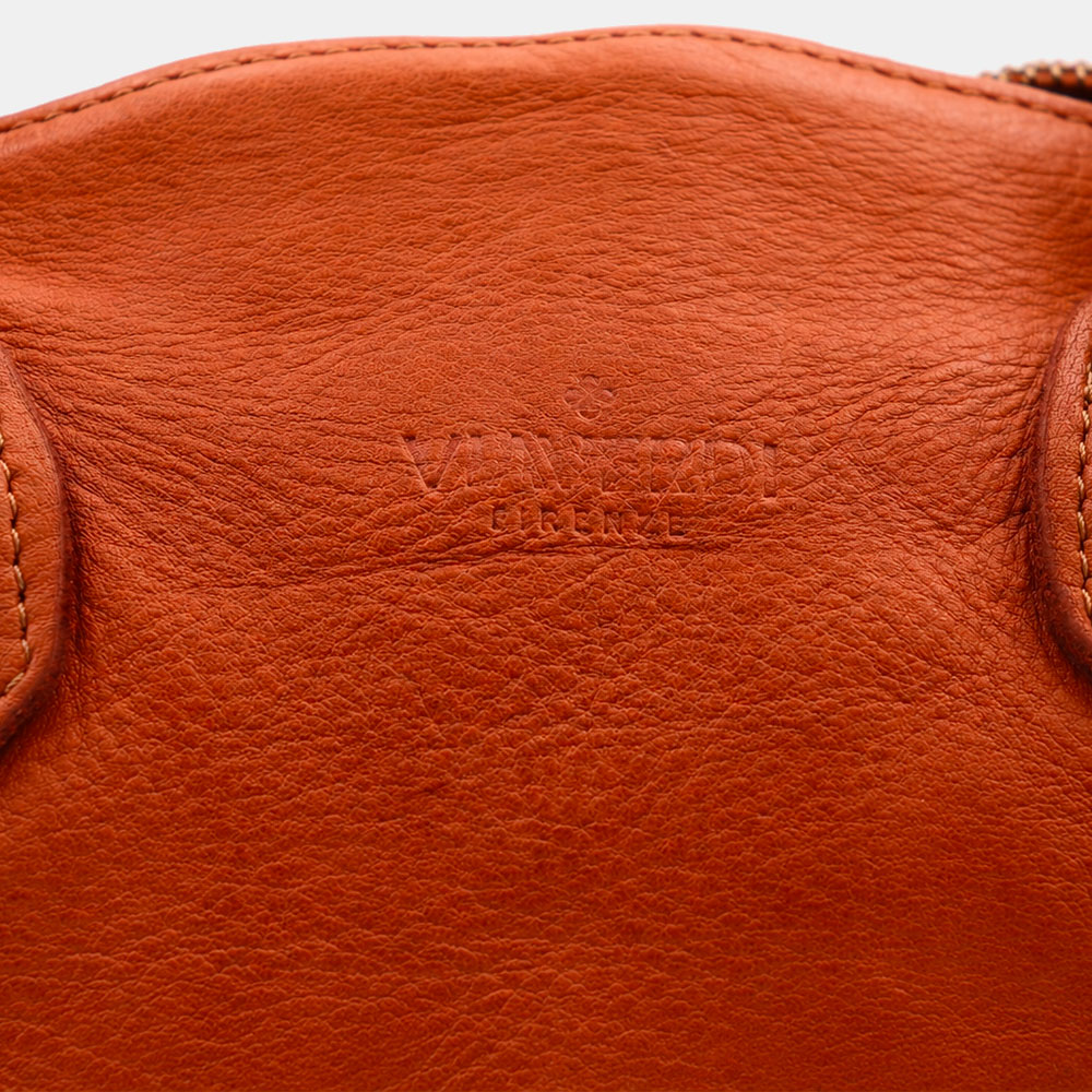 ViaVerdi Handbag with Woven Detail in Tan Leather, Made in Italy – Tuscany Line