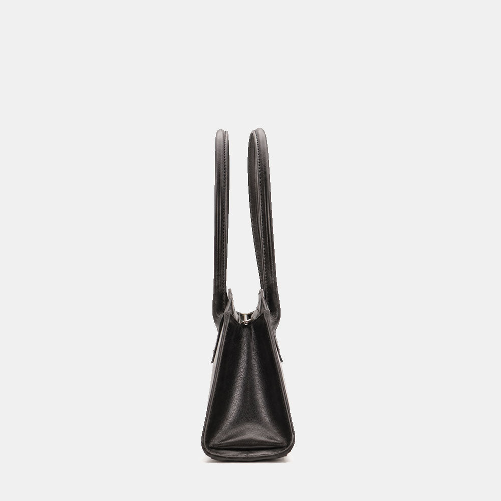 Borsa Donna a Spalla VIAVERDI in Pelle Nera Made in Italy linea Firenze