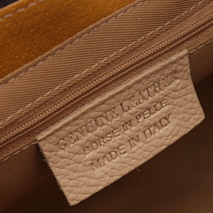 Lila Leder Umhängetasche VIAVERDI Made in Italy