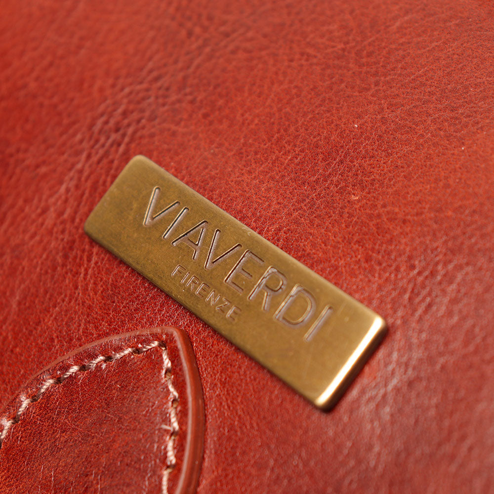 Zaino Donna in Pelle Marrone VIAVERDI Made in Italy linea Firenze