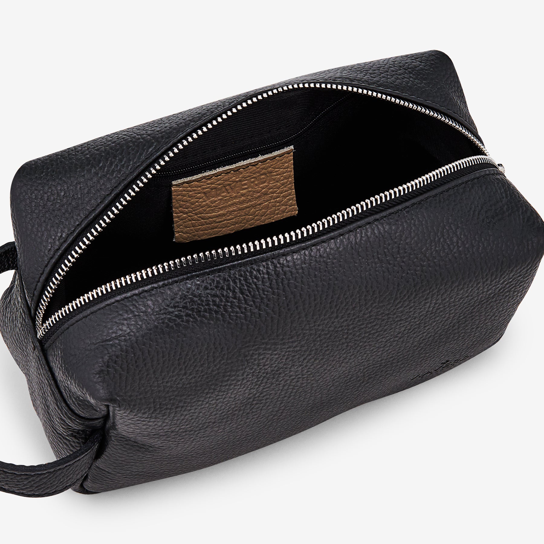 Beauty Case in Pelle Nero VIAVERDI Made in Italy