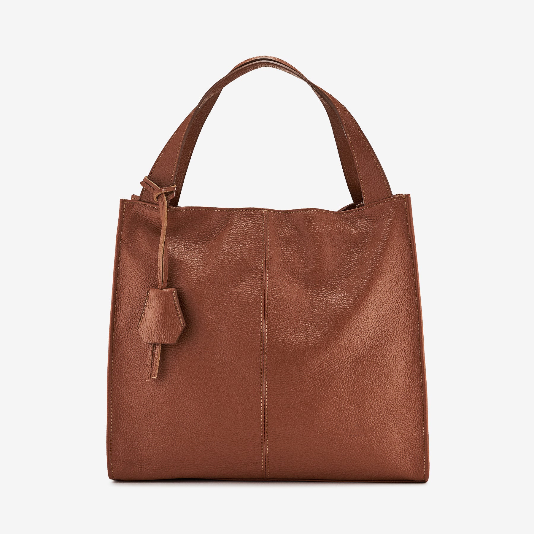 Borsa Tote in Pelle Marrone VIAVERDI Made in Italy