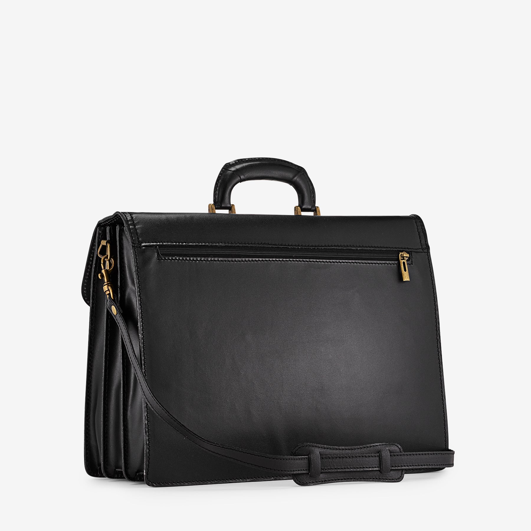 Cartella in Pelle Nera VIAVERDI Made in Italy - 3 Soffietti Pc 15.6