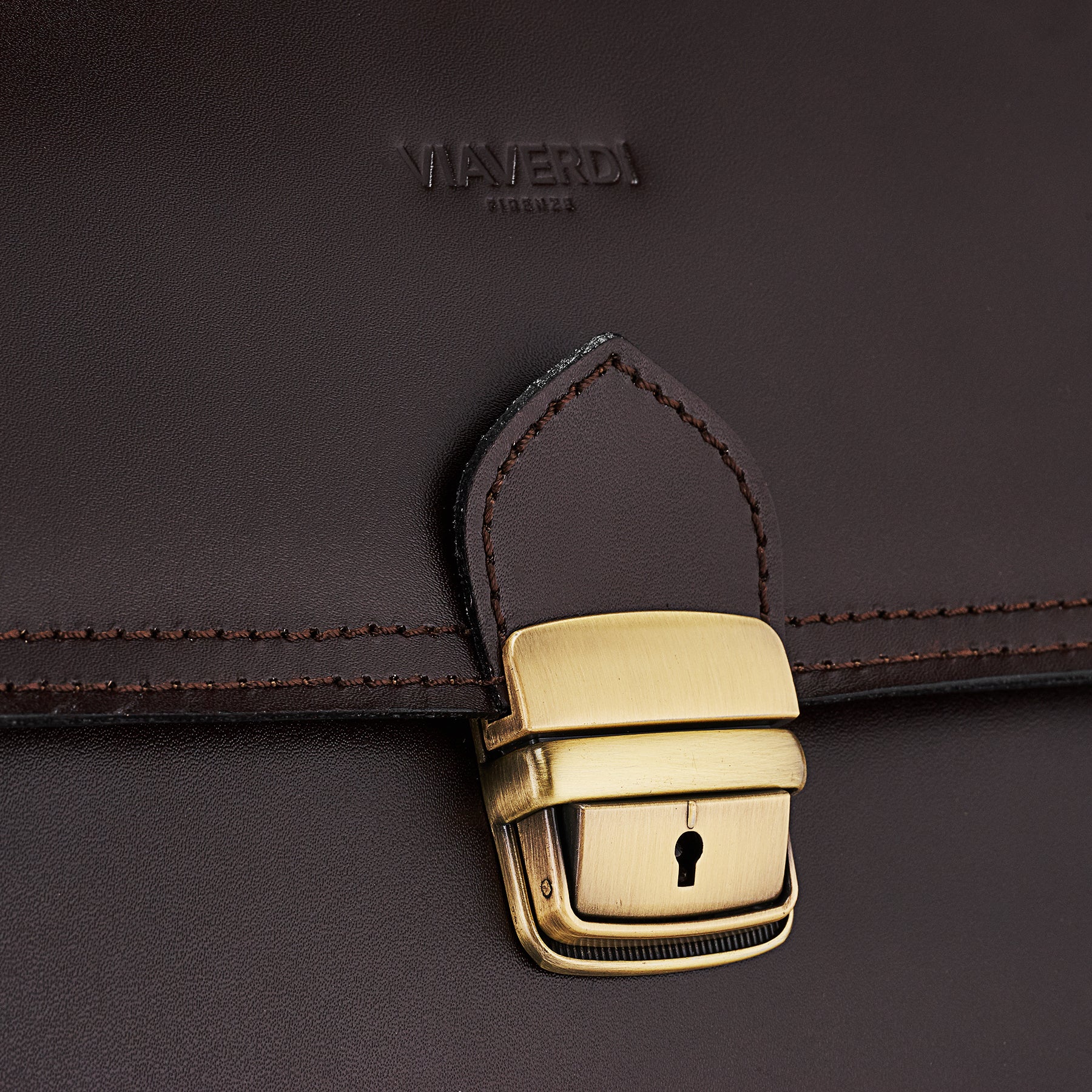 Cartella in Pelle Testa di Moro VIAVERDI Made in Italy - 3 Soffietti Pc 15.6