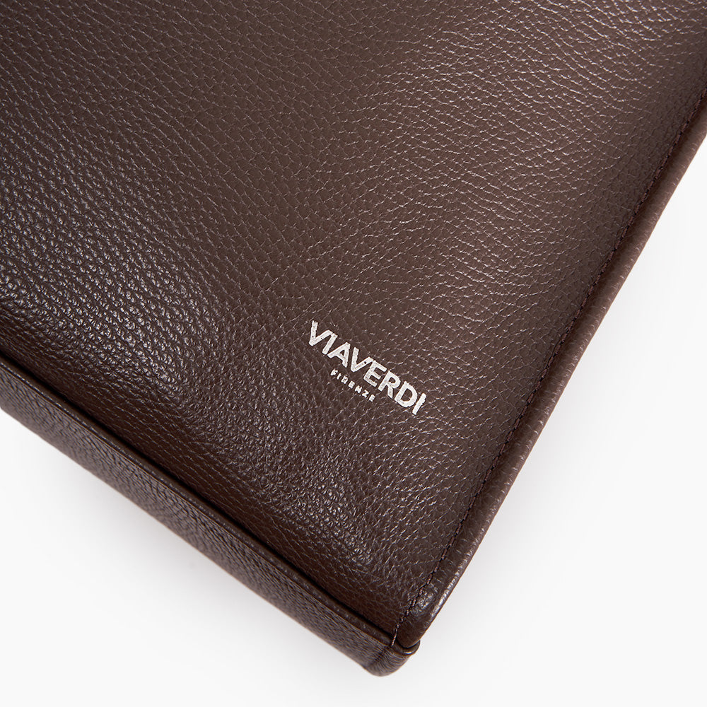 Borsa Tote in Pelle Testa di Moro VIAVERDI Made in Italy