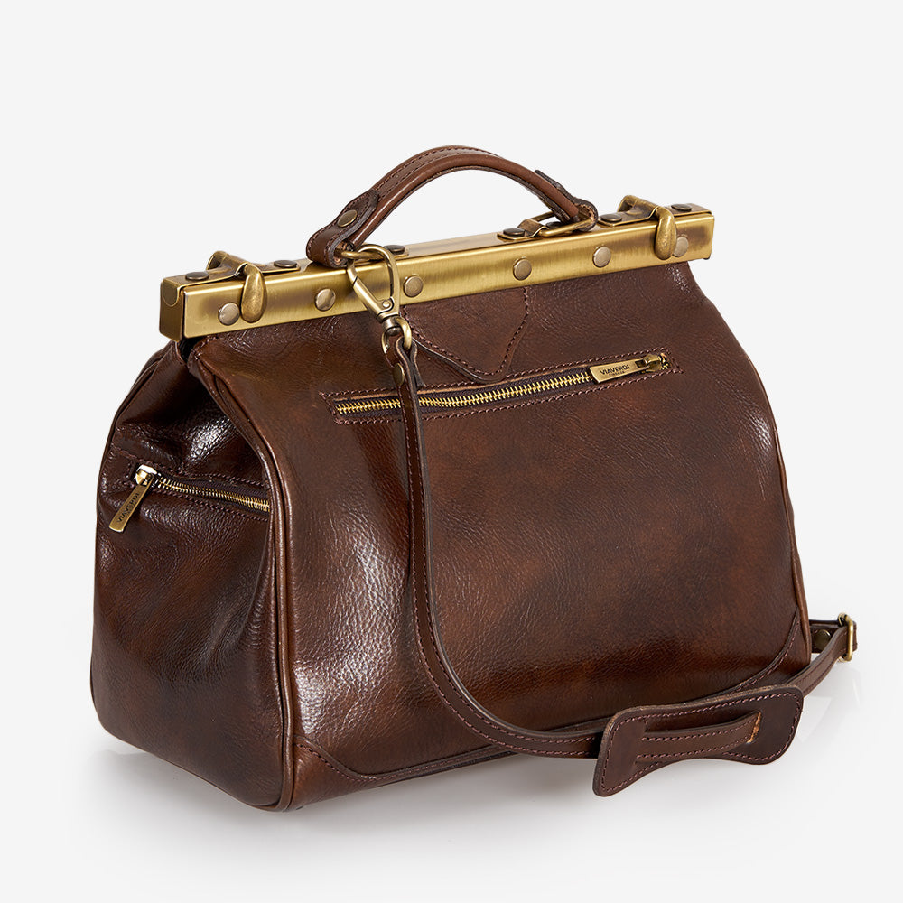 Borsa Medico Media in Pelle Testa di Moro VIAVERDI Made in Italy