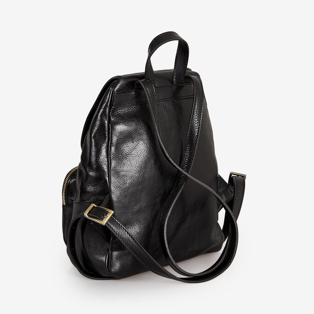 Zaino in Pelle Nera VIAVERDI Made in Italy