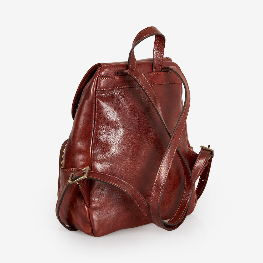Mochila de Piel Negra VIAVERDI Made in Italy