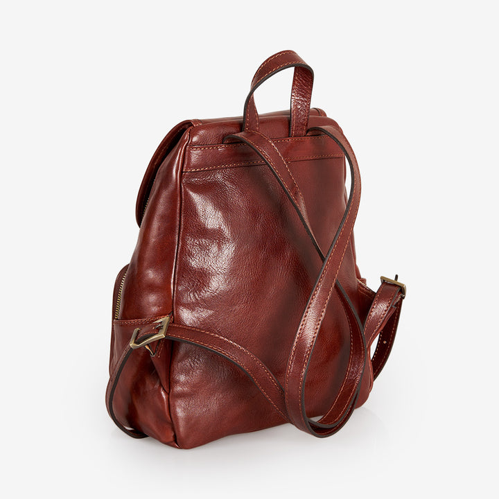 Mochila de Piel Negra VIAVERDI Made in Italy