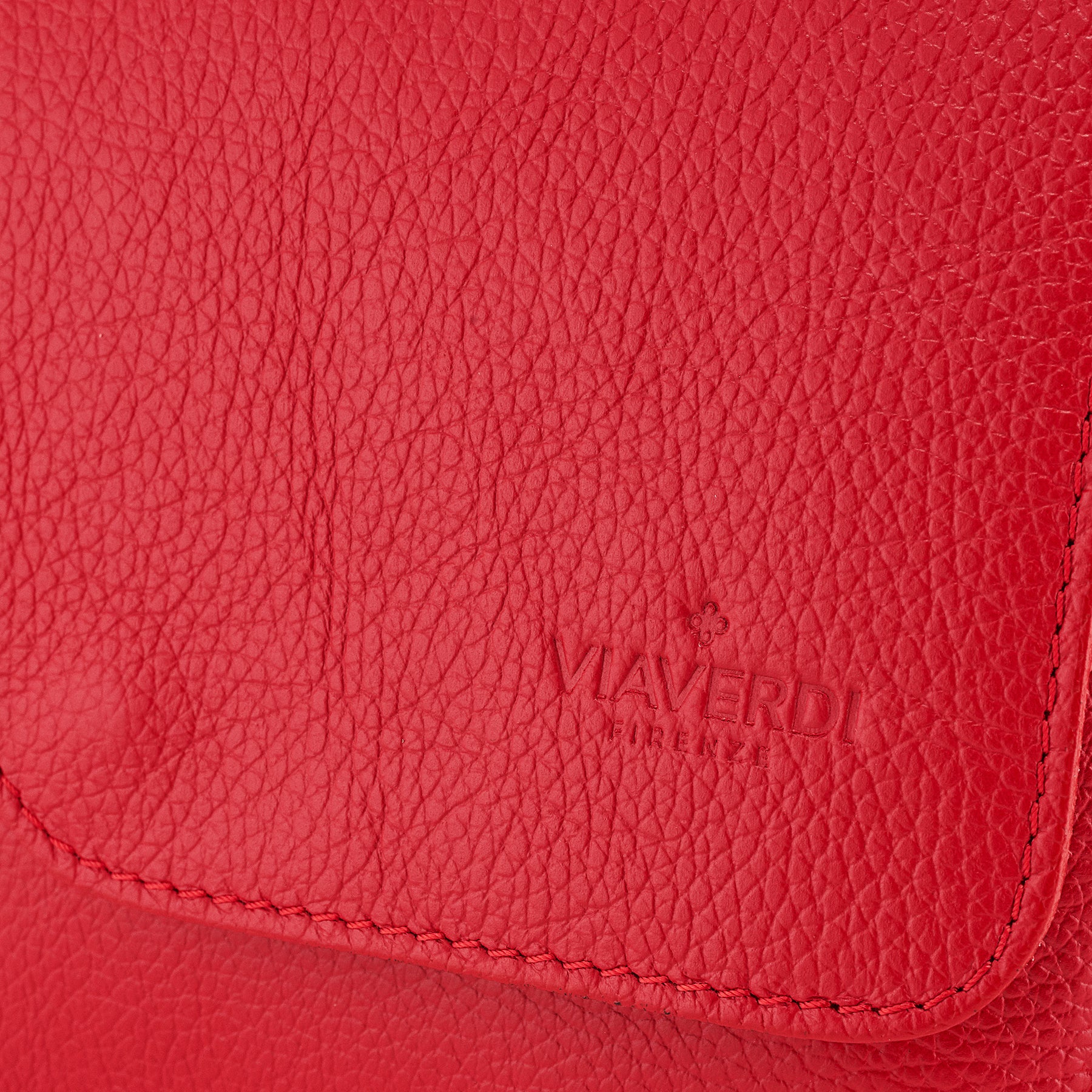 Borsa Piccola a Tracolla in Pelle Rossa VIAVERDI Made in Italy