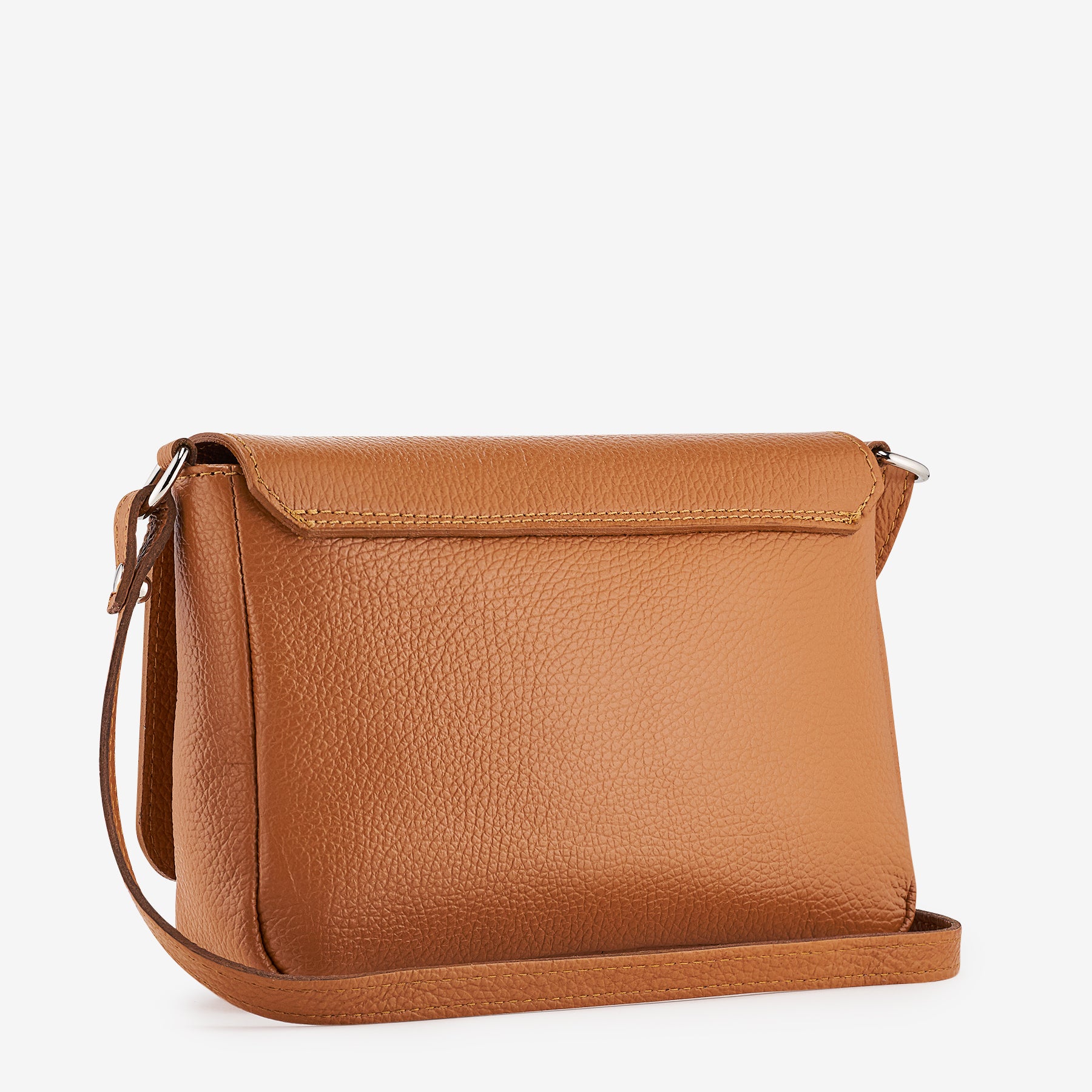 Borsa Piccola a Tracolla in Pelle color Cuoio VIAVERDI Made in Italy