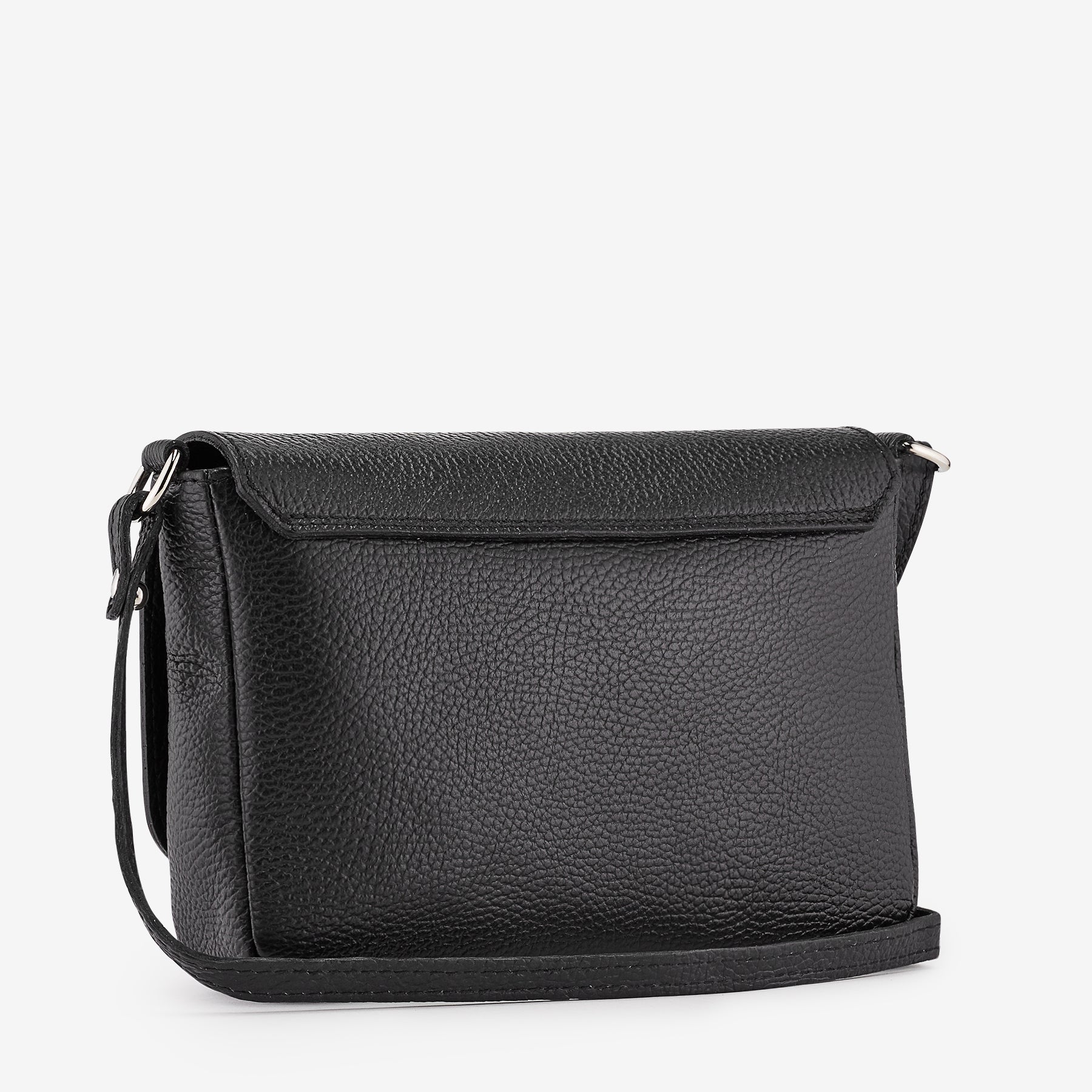 Borsa Piccola a Tracolla in Pelle Nera VIAVERDI Made in Italy