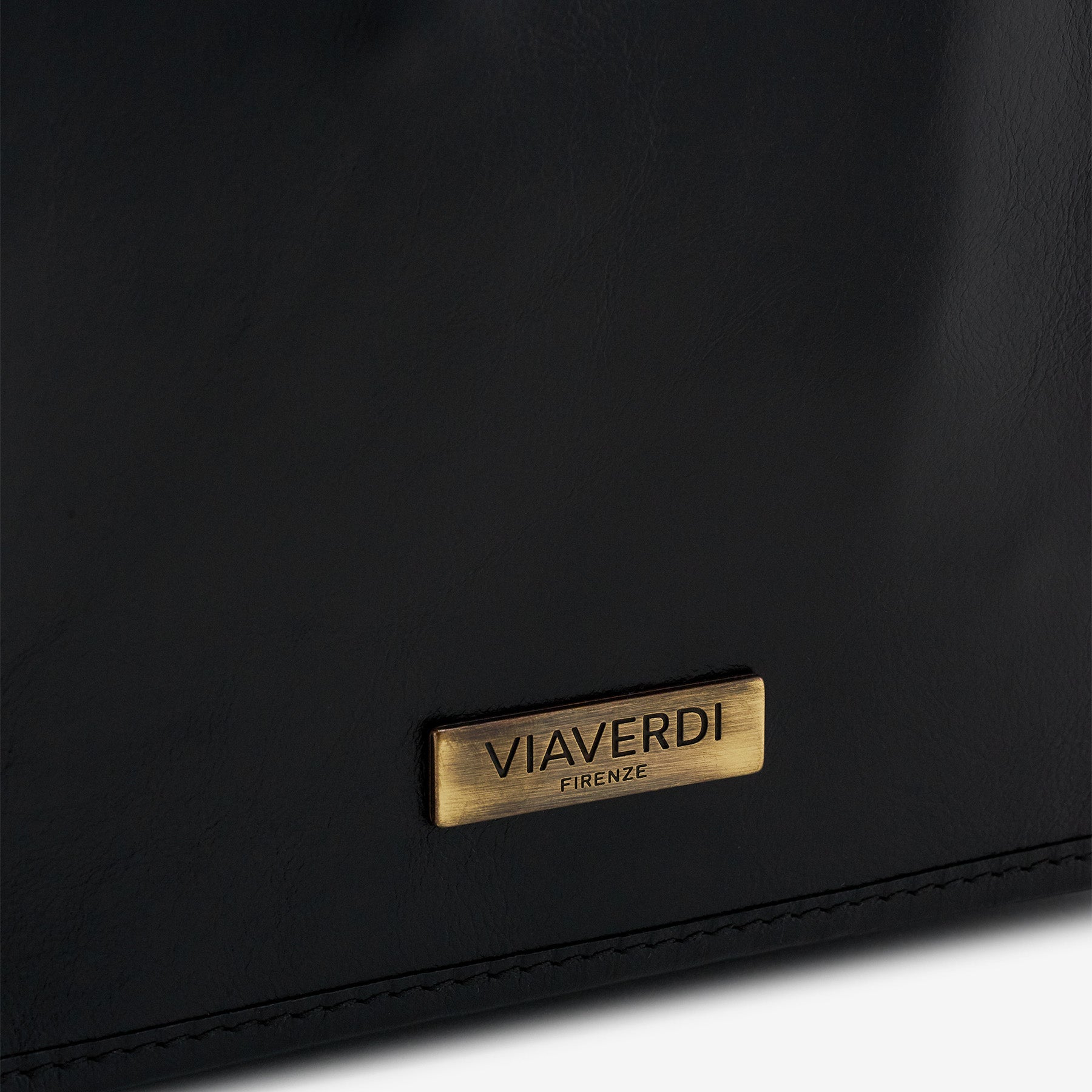 Borsa Messenger a Tracolla in Pelle Nera VIAVERDI Made in Italy