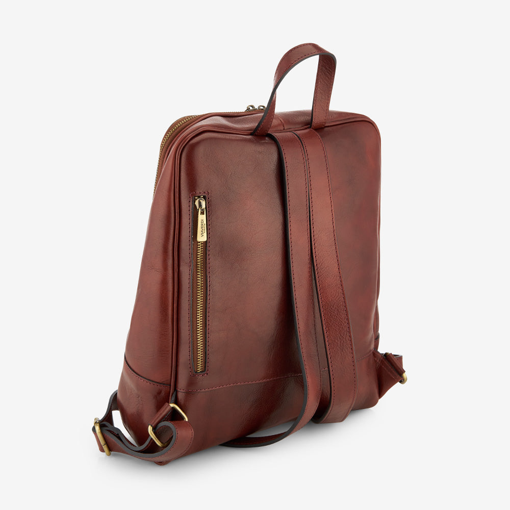 Zaino in Pelle Marrone VIAVERDI Made in Italy
