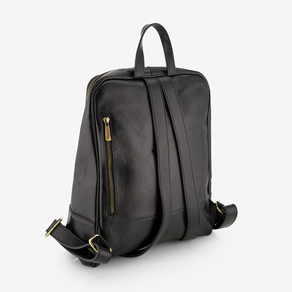 Zaino in Pelle Nera VIAVERDI Made in Italy