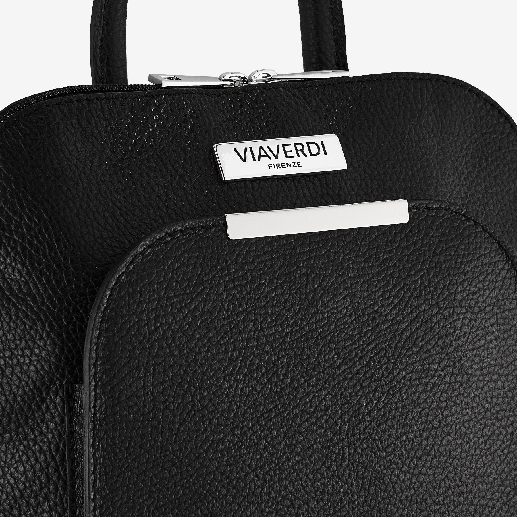 Zaino Donna in Pelle Nero VIAVERDI Made in Italy