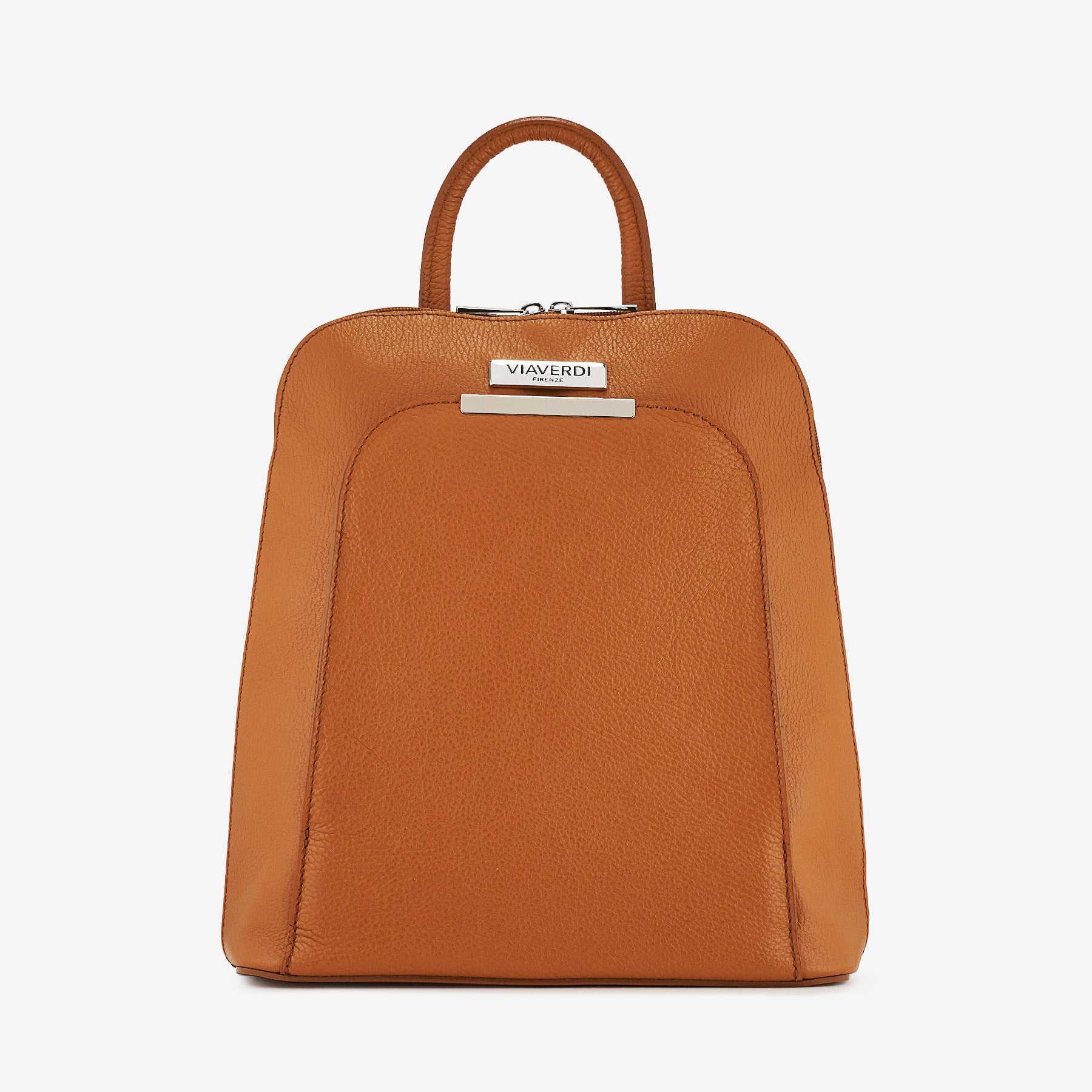 Zaino Donna in Pelle color Cuoio VIAVERDI Made in Italy