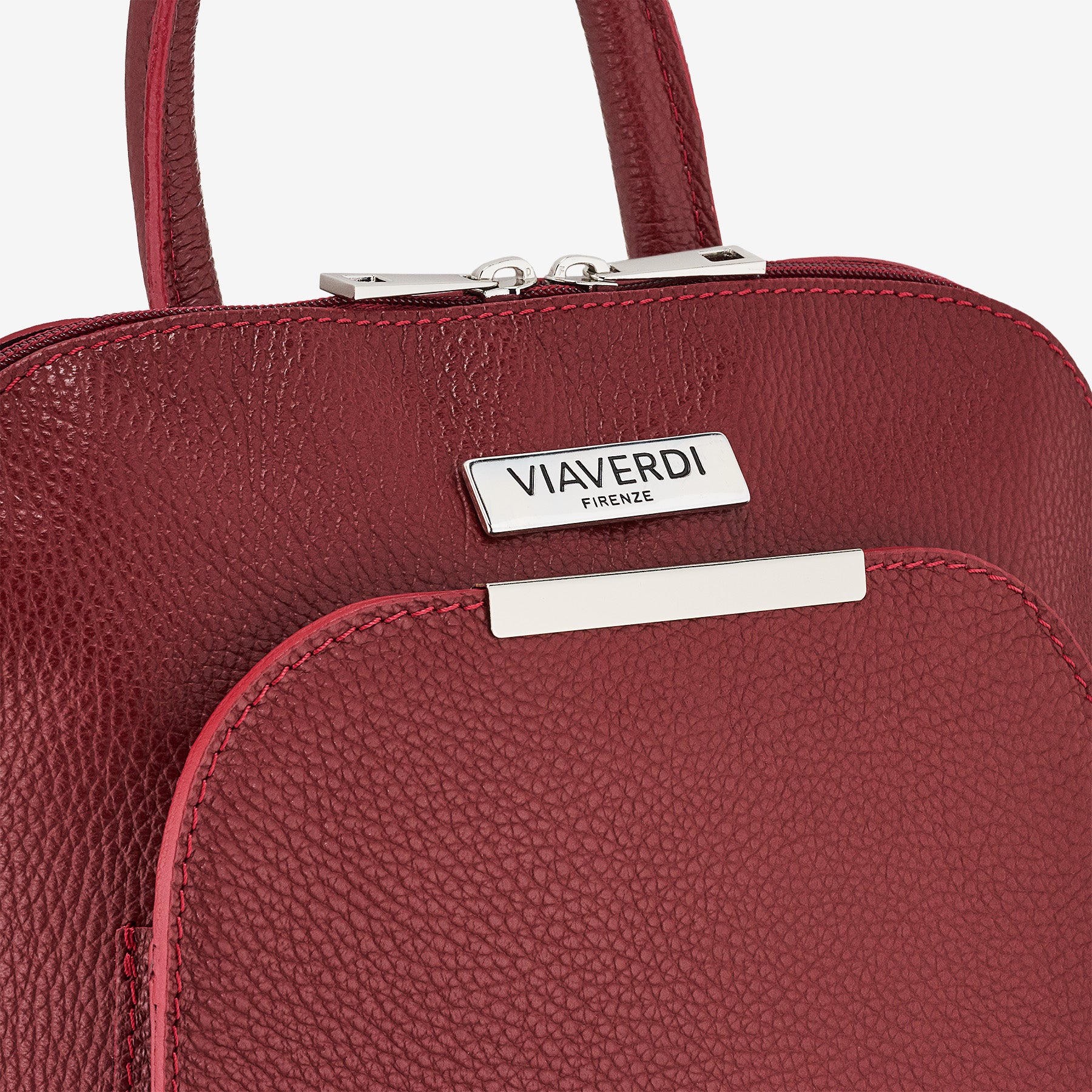Zaino Donna in Pelle Rosso VIAVERDI Made in Italy