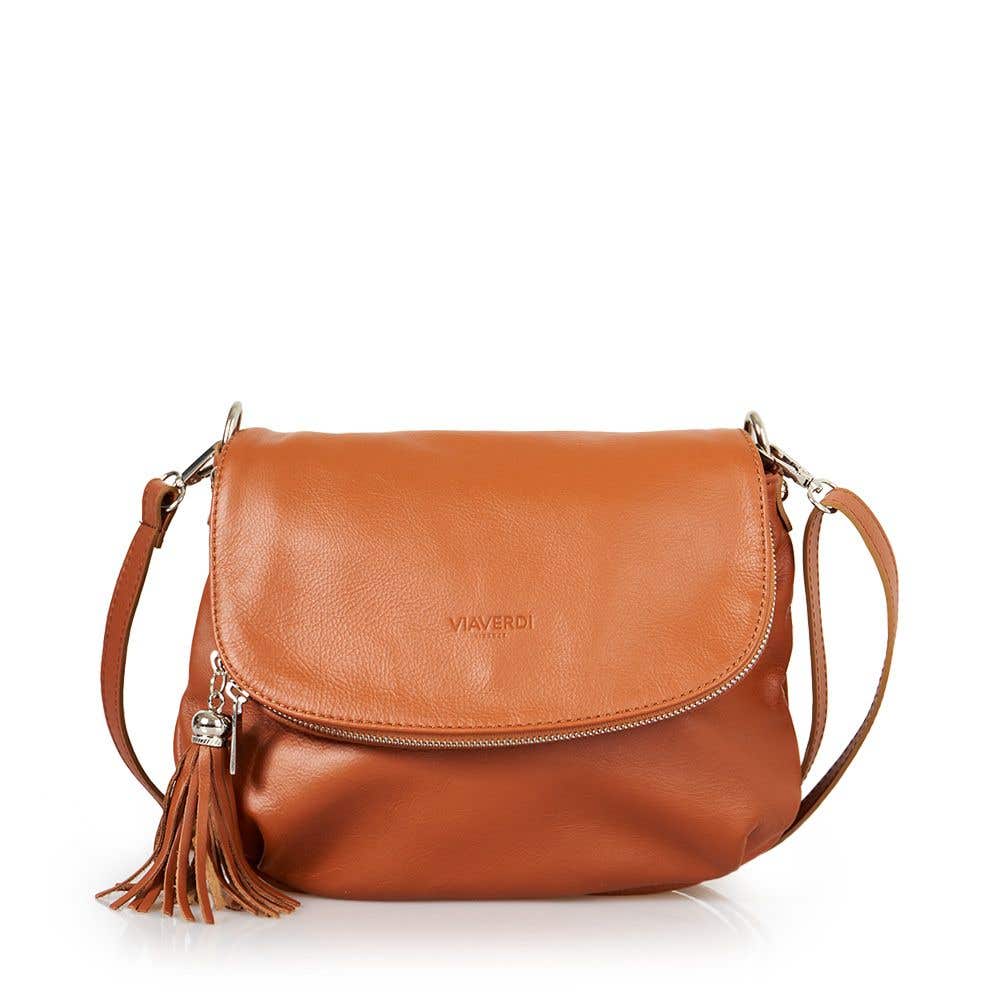 Borsa a Tracolla in Pelle Cuoio VIAVERDI Made in Italy