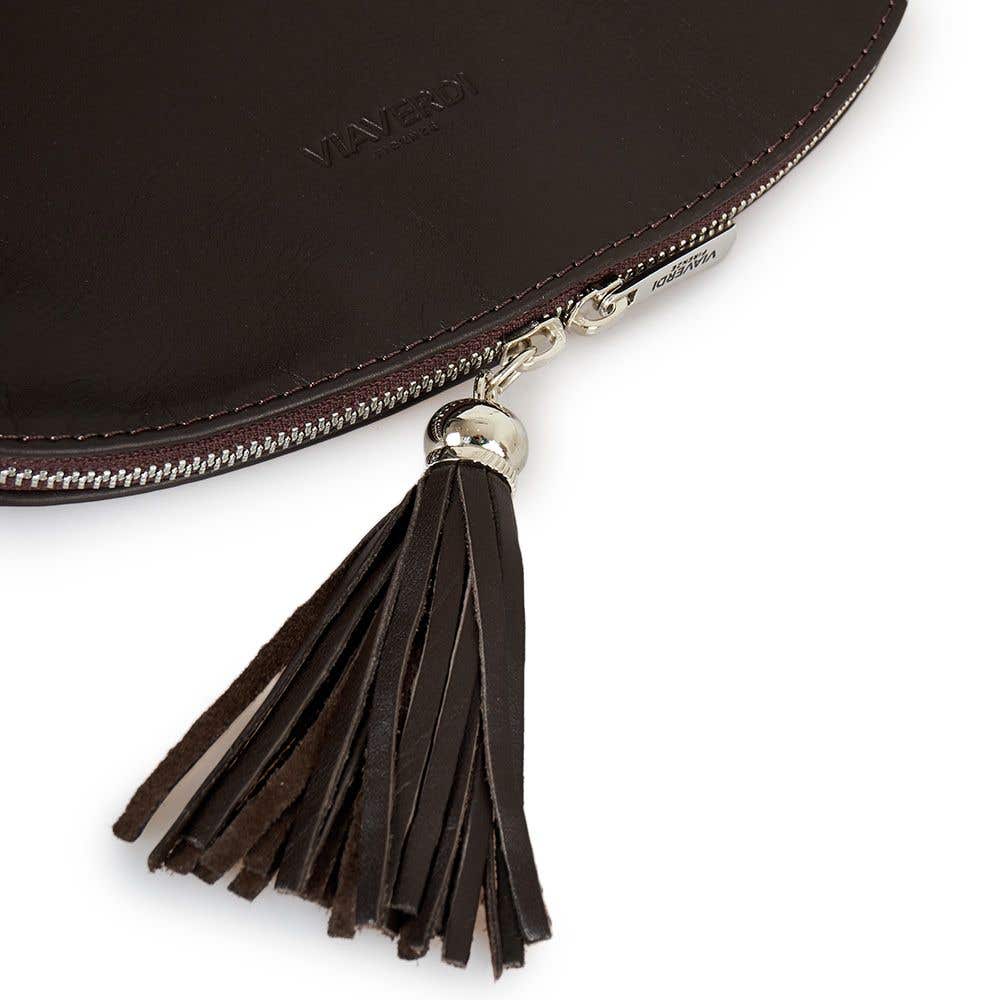 Borsa a Tracolla in Pelle Testa di Moro VIAVERDI Made in Italy