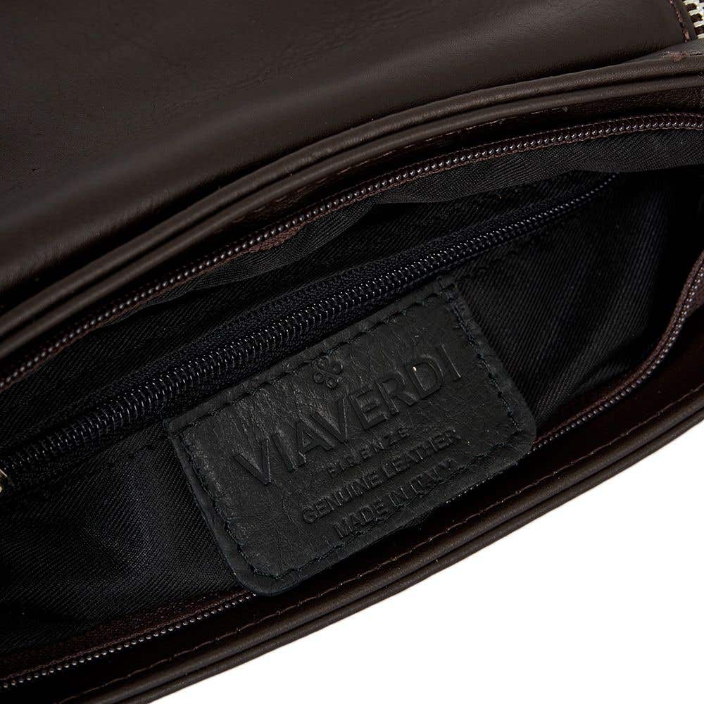 Borsa a Tracolla in Pelle Testa di Moro VIAVERDI Made in Italy