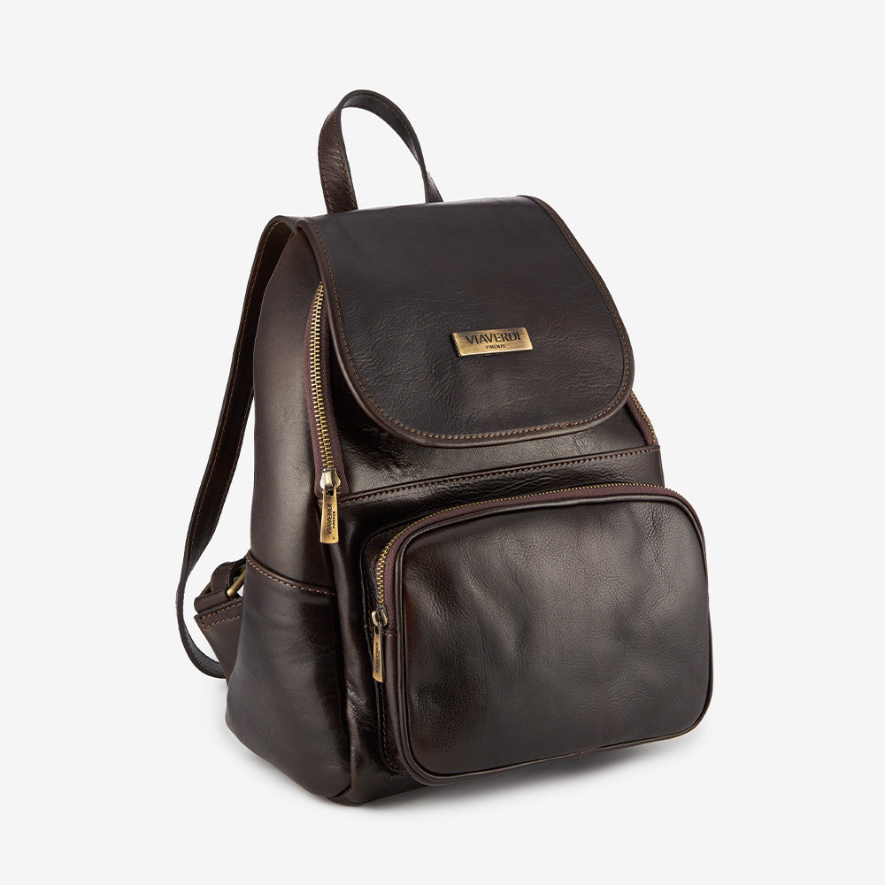 Zaino in Pelle Testa di Moro VIAVERDI Made in Italy