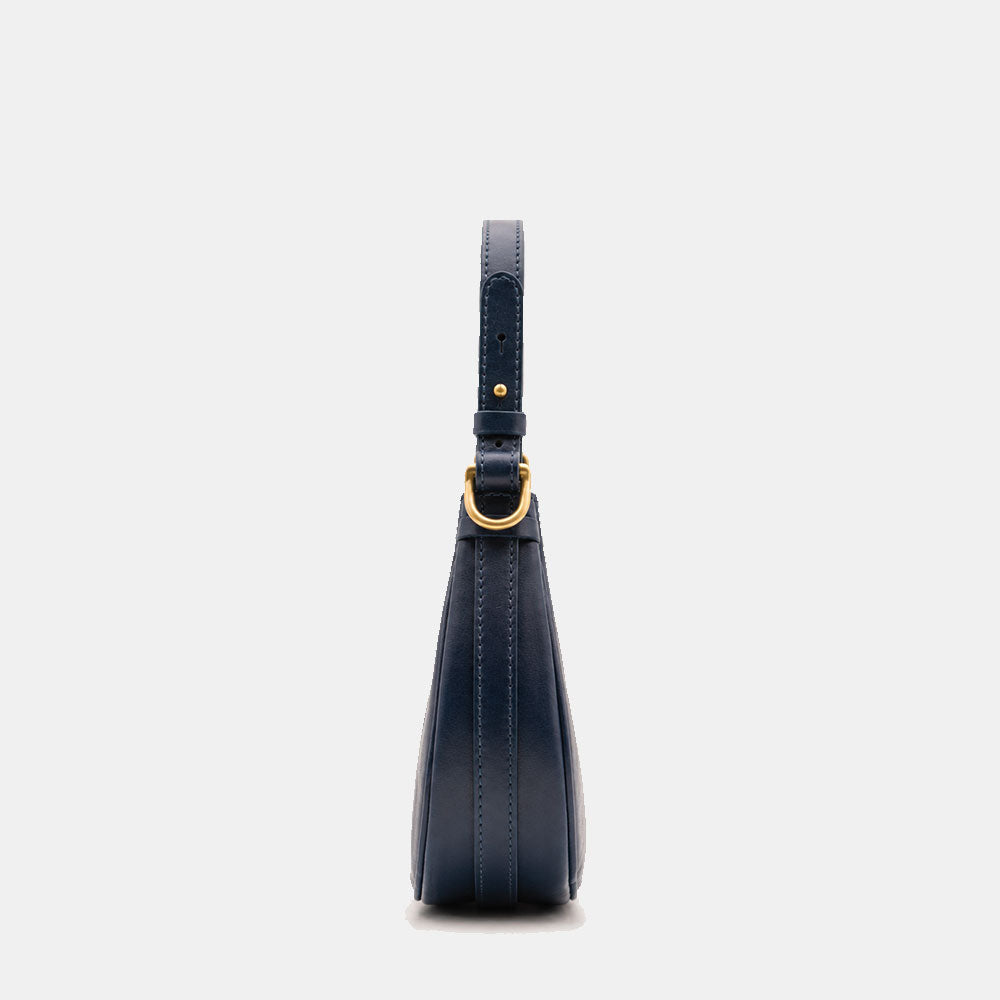 Borsa Piccola a Mano VIAVERDI in Pelle Blu Made in Italy linea Firenze