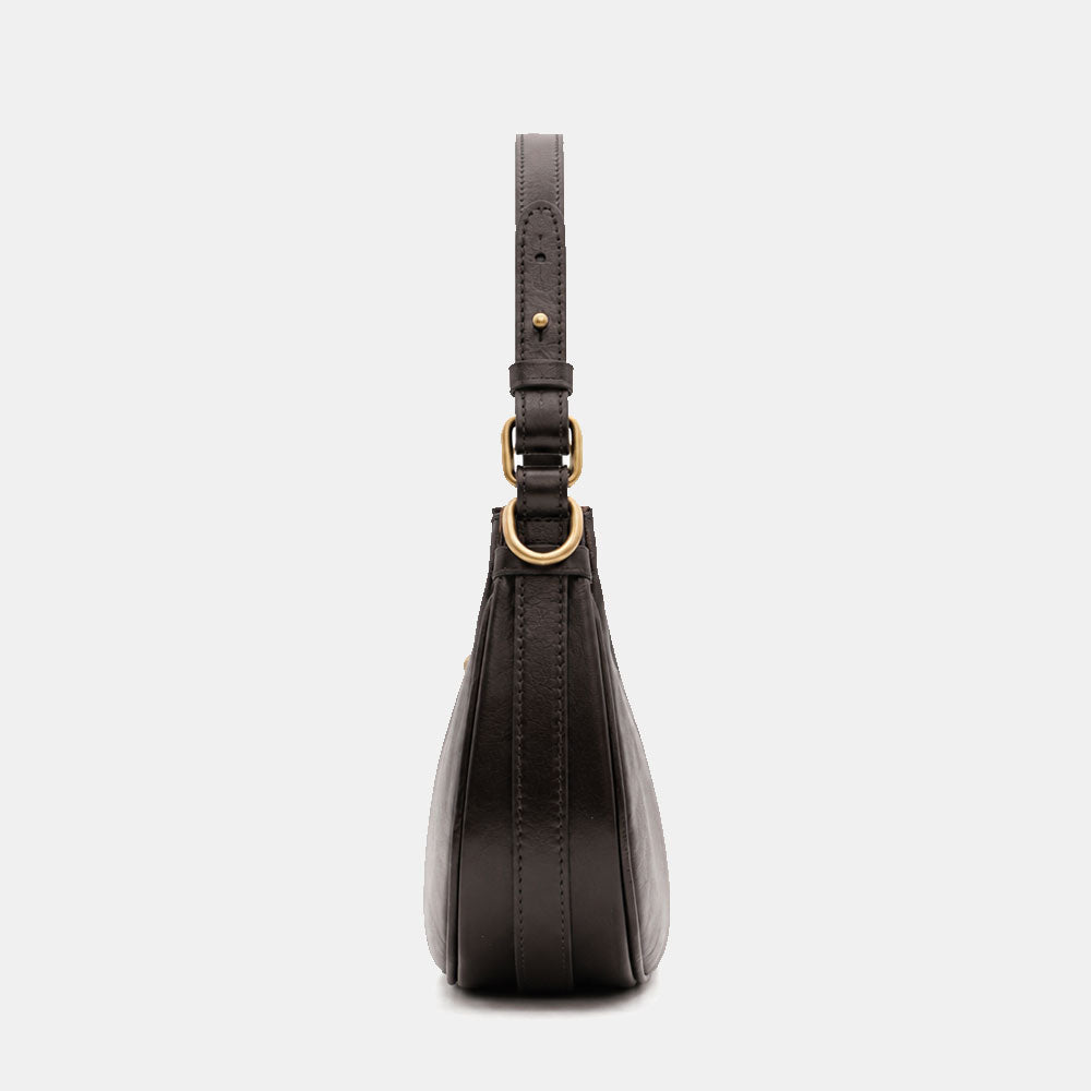 Borsa Piccola a Mano VIAVERDI in Pelle Nera Made in Italy linea Firenze