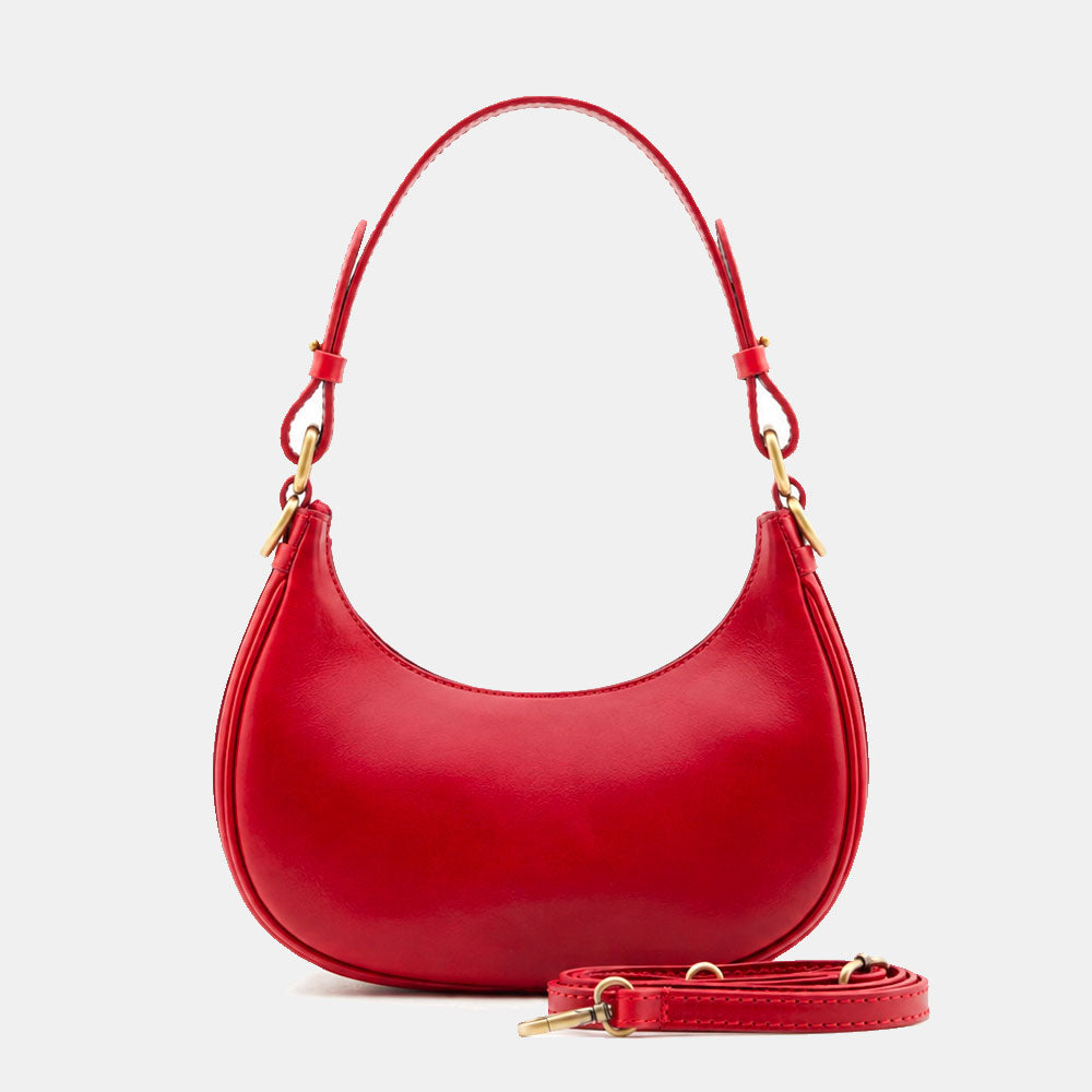Borsa Piccola a Mano VIAVERDI in Pelle Rossa Made in Italy linea Firenze