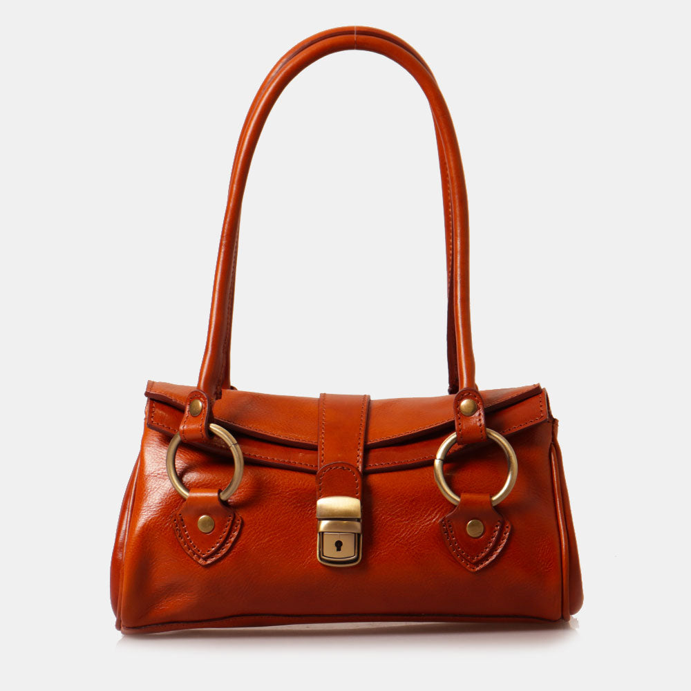 Borsa a Spalla VIAVERDI in Pelle Cuoio Made in Italy linea Firenze