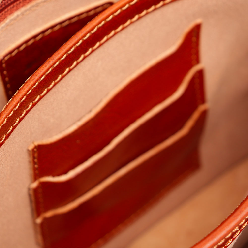 Borsa a Tracolla VIAVERDI in Pelle color color Cuoio Made in Italy linea Firenze