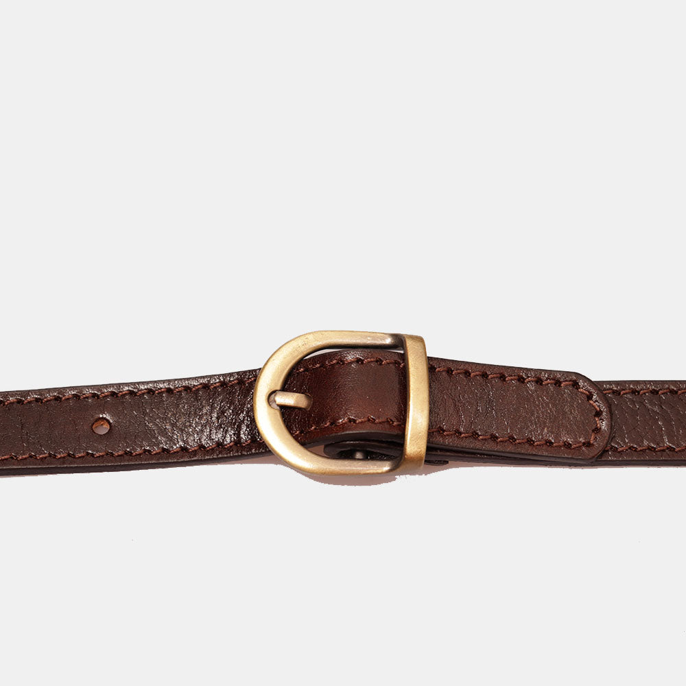 Borsa a tracolla VIAVERDI in Pelle Marrone Made in Italy linea Firenze