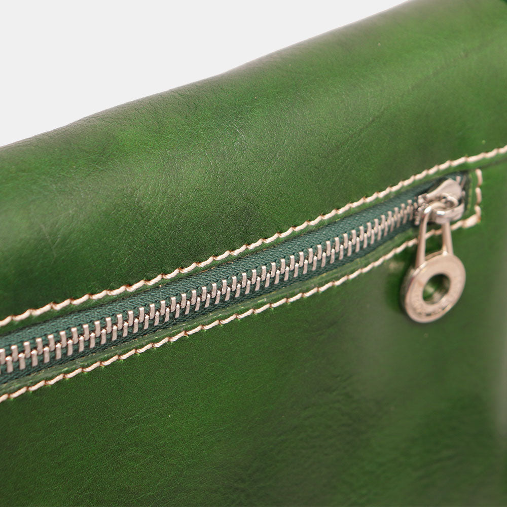 Borsa a Spalla VIAVERDI in Pelle Verde Made in Italy linea Firenze