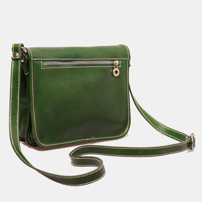 Borsa a Spalla VIAVERDI in Pelle Verde Made in Italy linea Firenze