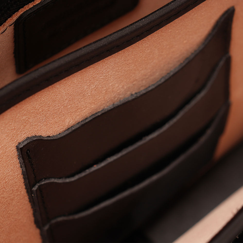 Borsa a tracolla VIAVERDI in Pelle Nera Made in Italy linea Firenze