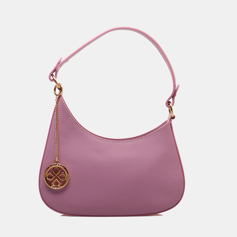 Borsa a Spalla VIAVERDI in Pelle Lilla Made in Italy linea Certaldo