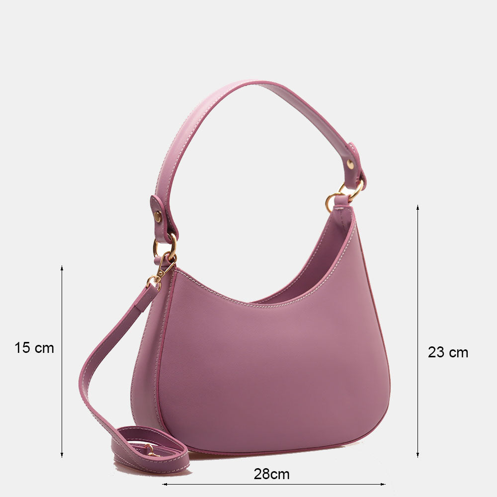 Borsa a Spalla VIAVERDI in Pelle Lilla Made in Italy linea Certaldo