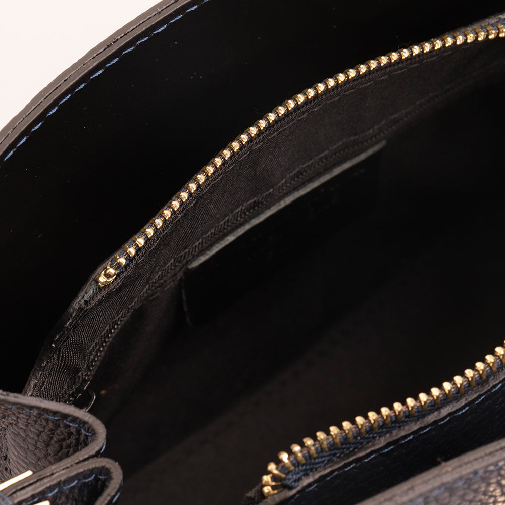 Borsa a Spalla VIAVERDI in Pelle Blu Made in Italy linea