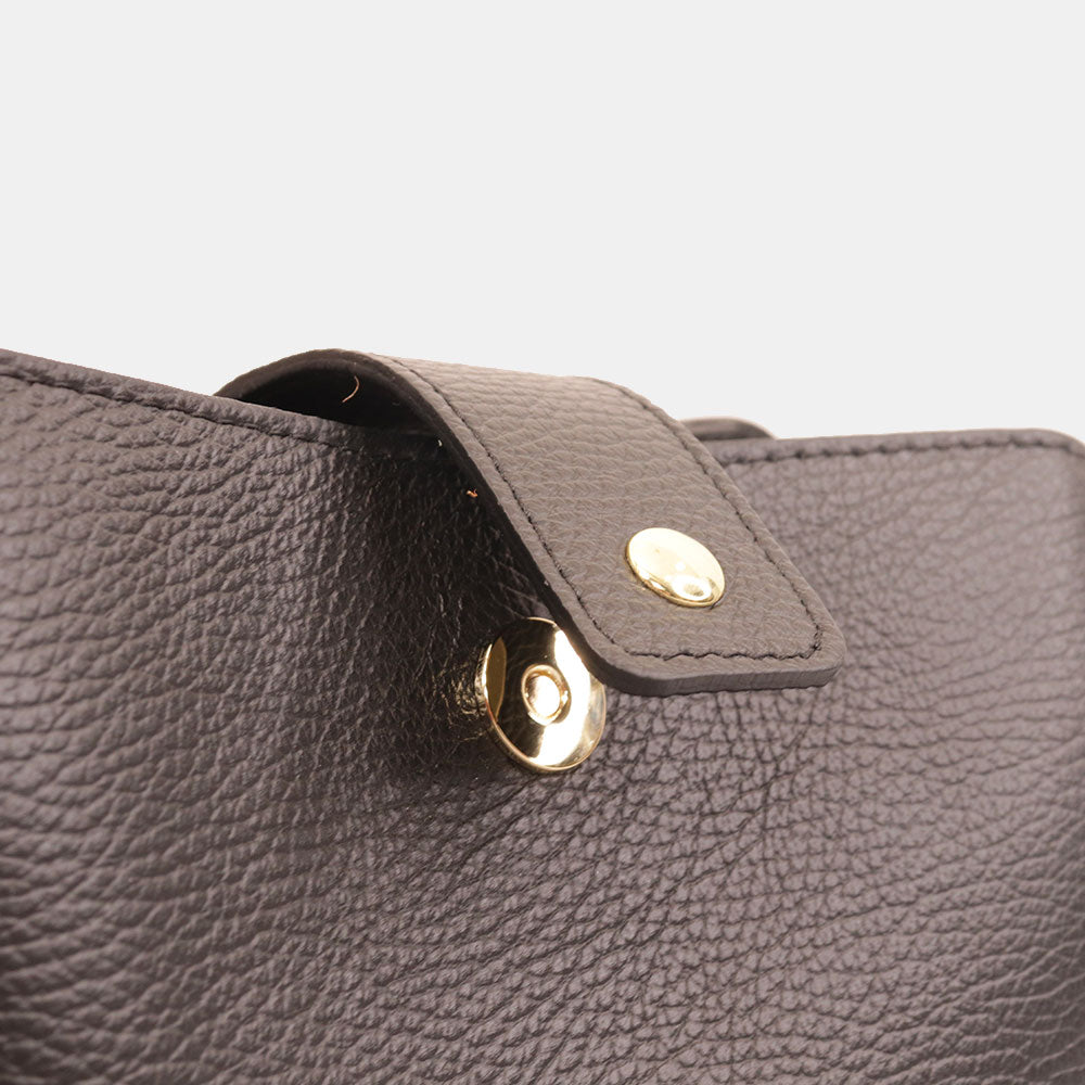 Borsa a Spalla VIAVERDI in Pelle Nera Made in Italy