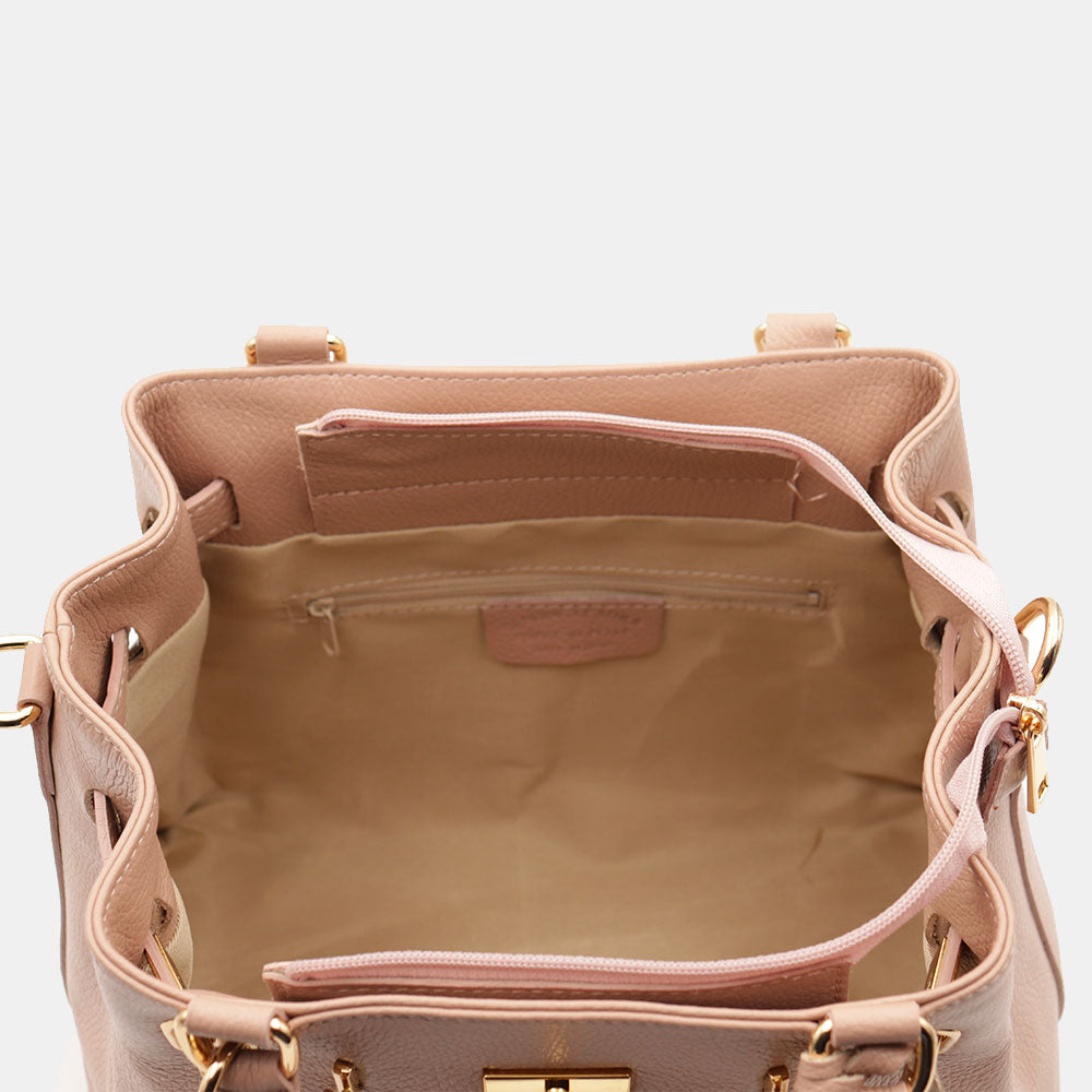 VIAVERDI Women's Handbag in Powder Leather Made in Italy, Artimino line