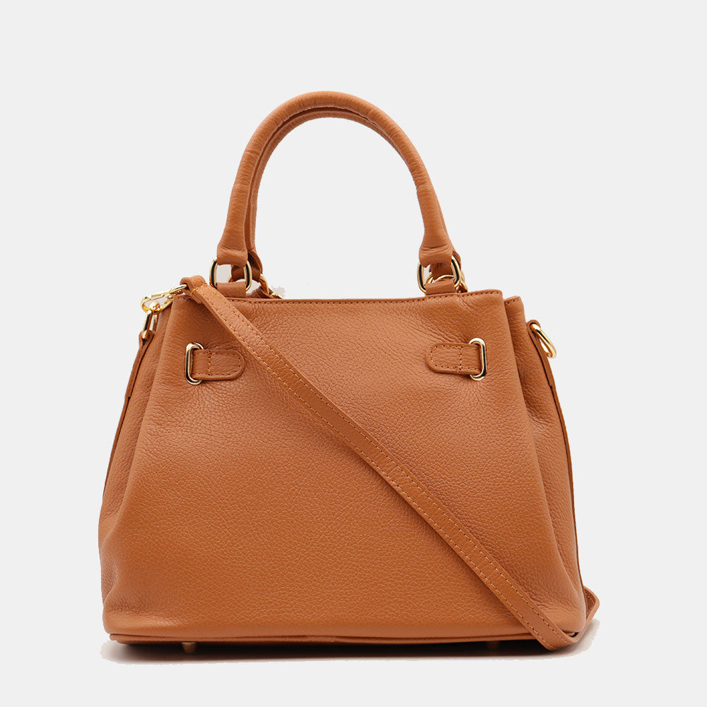 VIAVERDI Women's Handbag in Tan Leather Made in Italy, Artimino Line